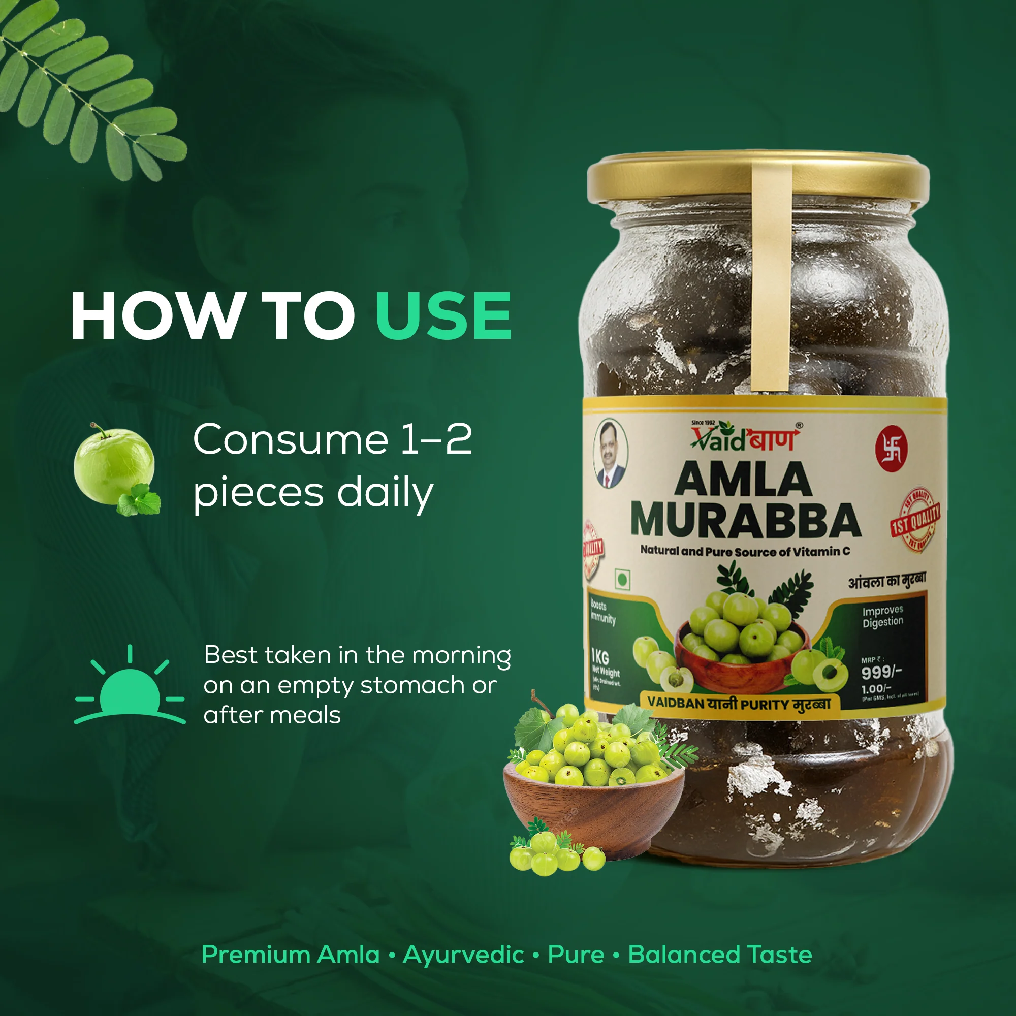 Vaidban Amla Murabba – Natural Source of Vitamin C for Daily Wellness - Image 3