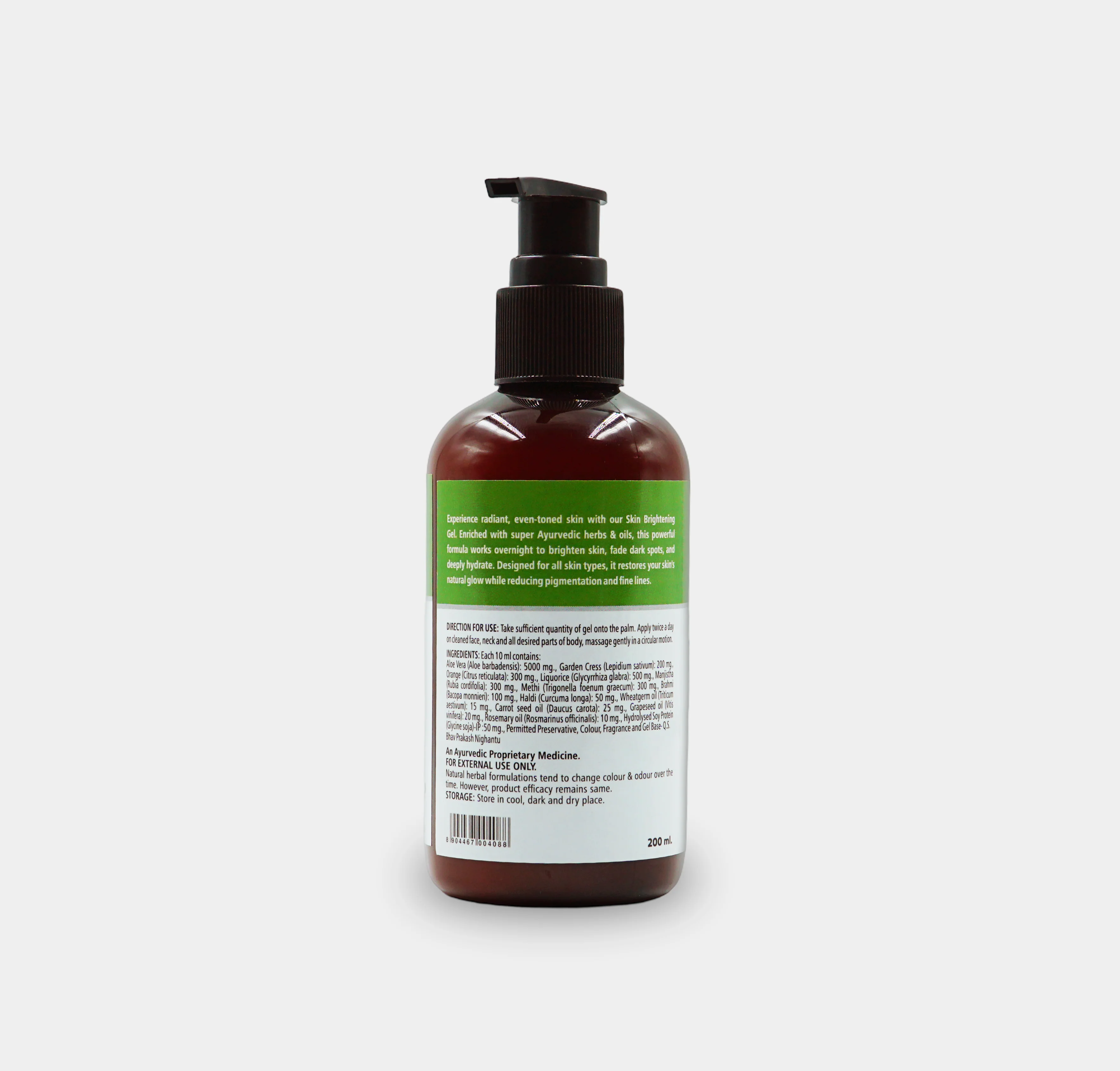 Brightening Aloe Vera Gel with Herbs – 200ml | For All Skin Types - Image 3