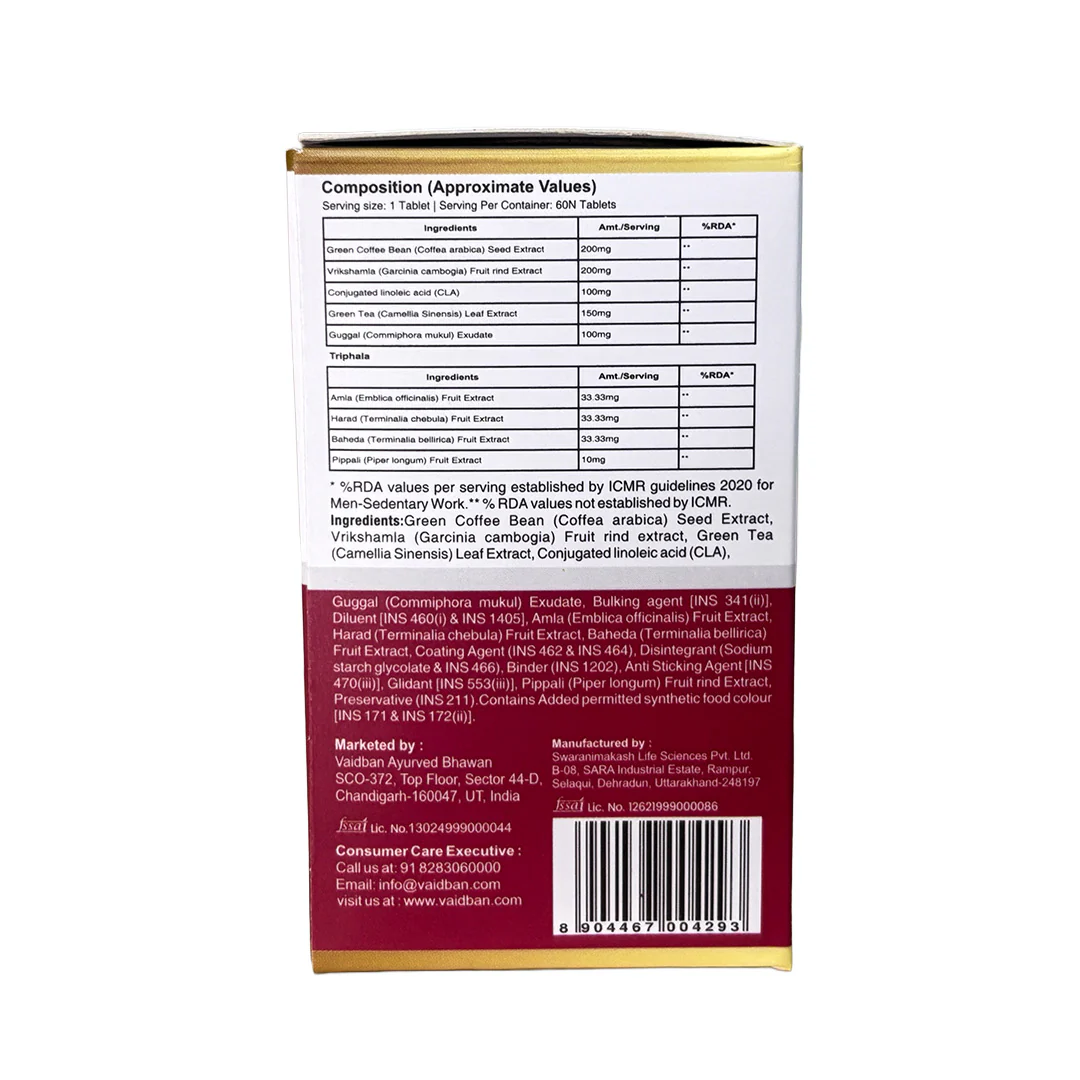 Vaidban Fat Burner – Natural Slimming & Energy Booster (60 Tabs) - Image 3