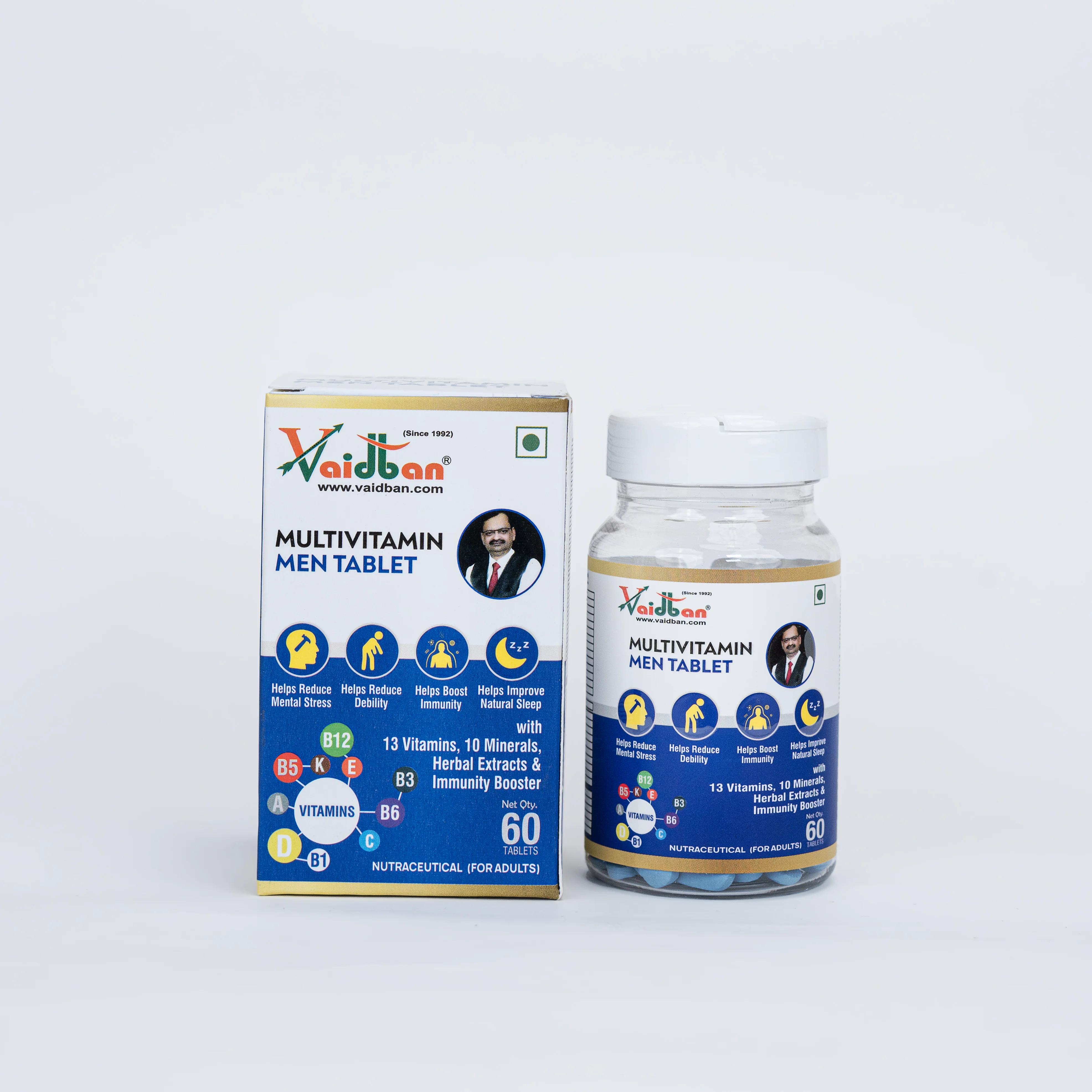 Vaidban Multivitamin Men – Daily Energy, Immunity & Stress Relief (60 Tabs) - Image 5