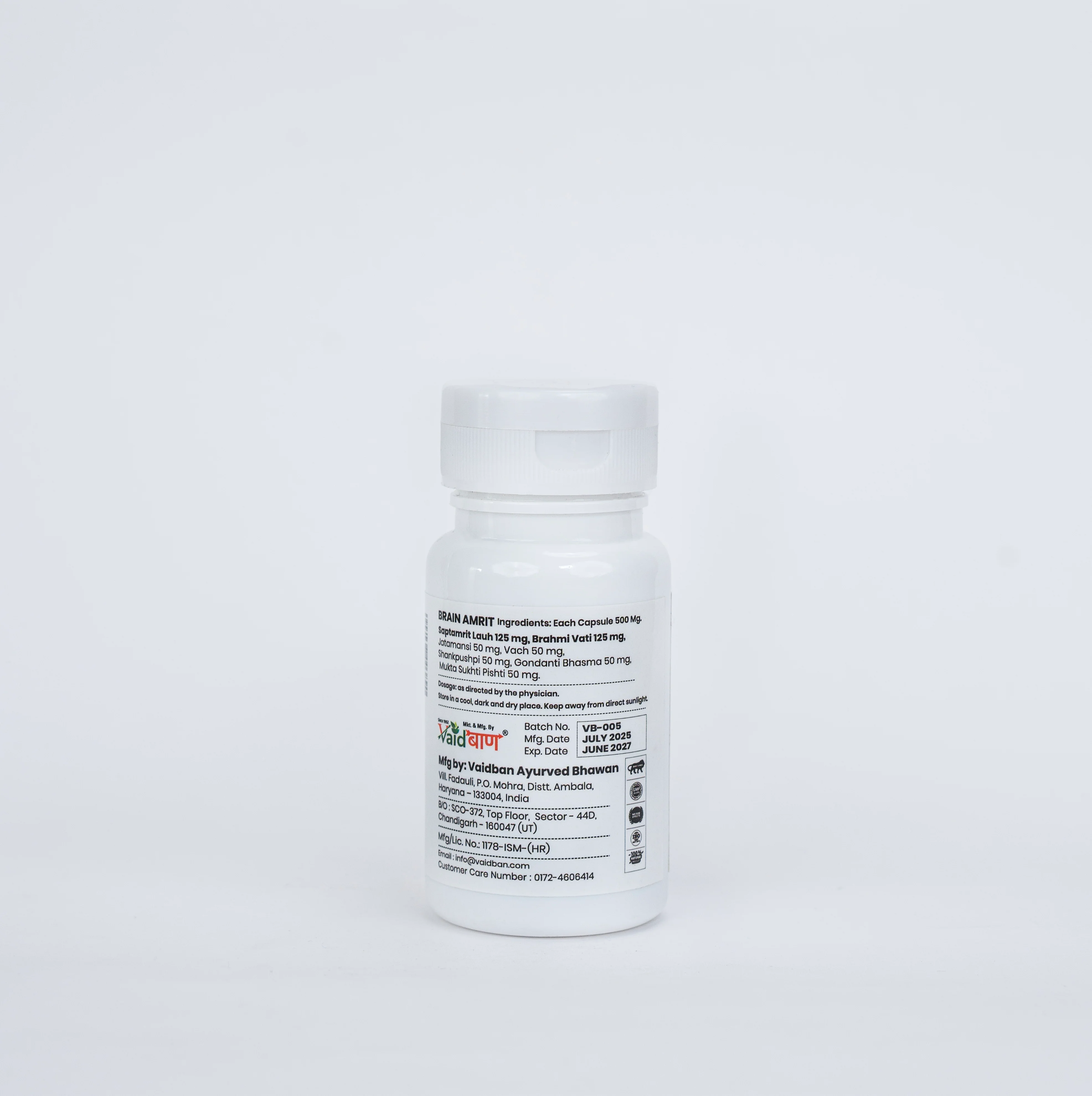 Vaidban Brain Amrit Capsule – Double Strength Formula - Image 6