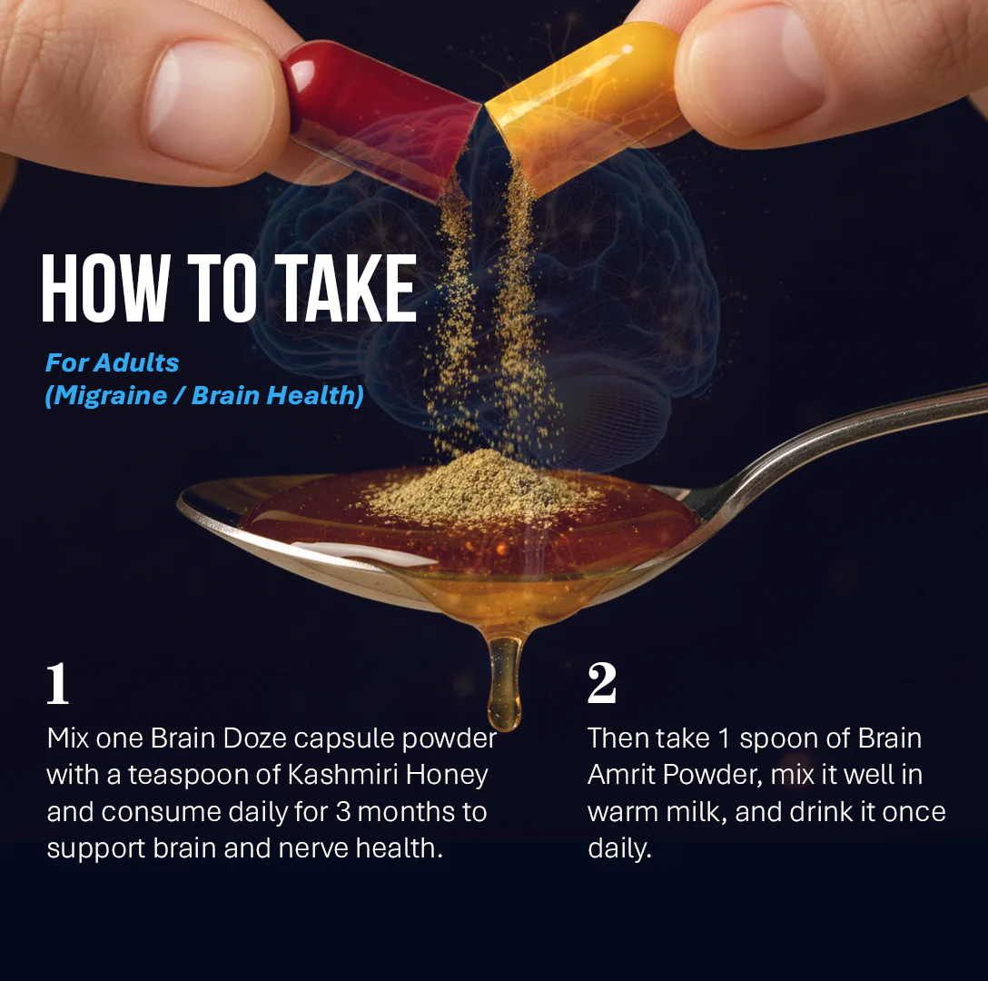 Vaidban Brain & Nerve Care Combo – For ADHD, Autism & Migraine Relief | Improves Memory, Nerve Strength & Focus - Image 3