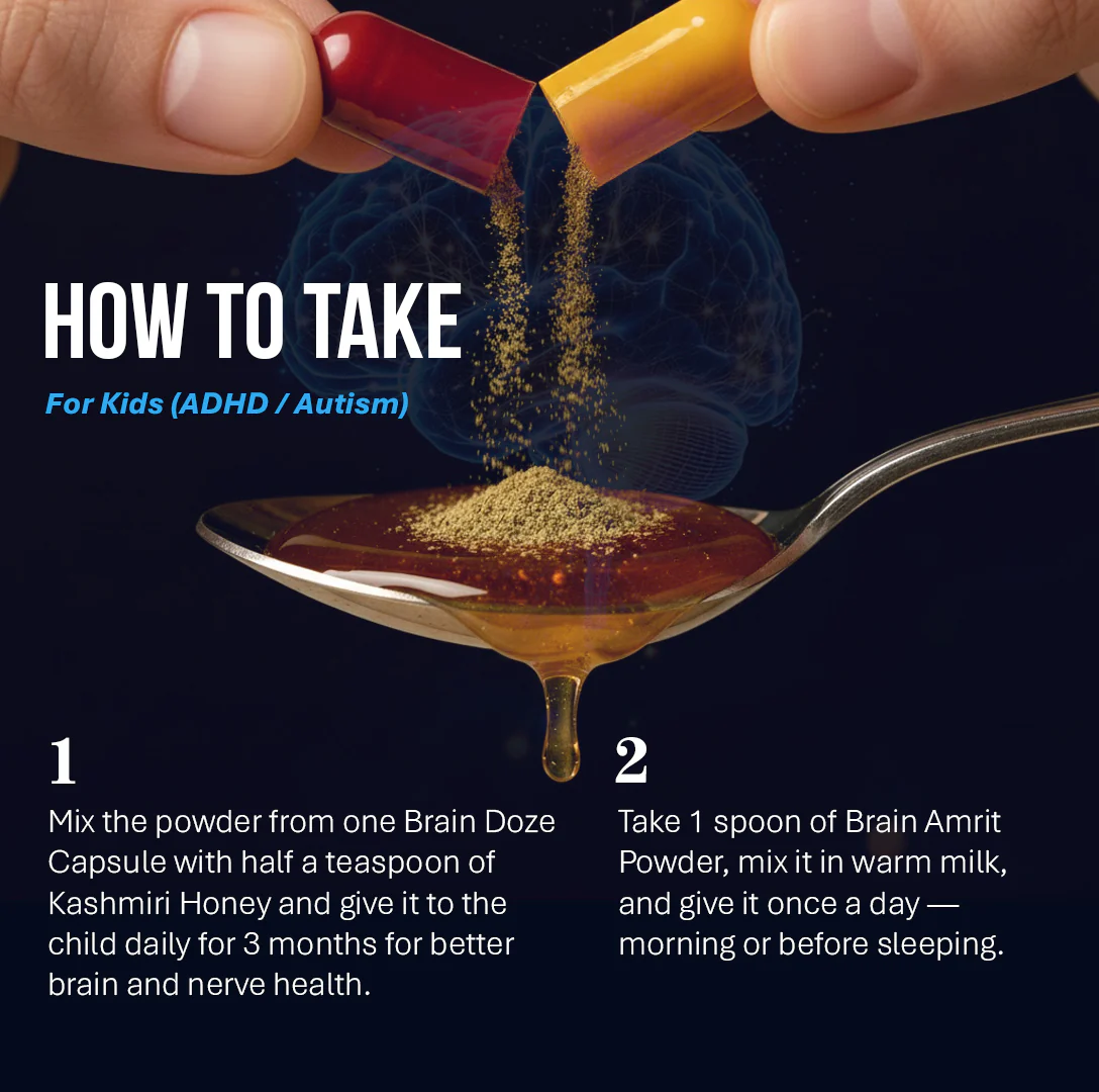 Vaidban Brain & Nerve Care Combo – For ADHD, Autism & Migraine Relief | Improves Memory, Nerve Strength & Focus - Image 4