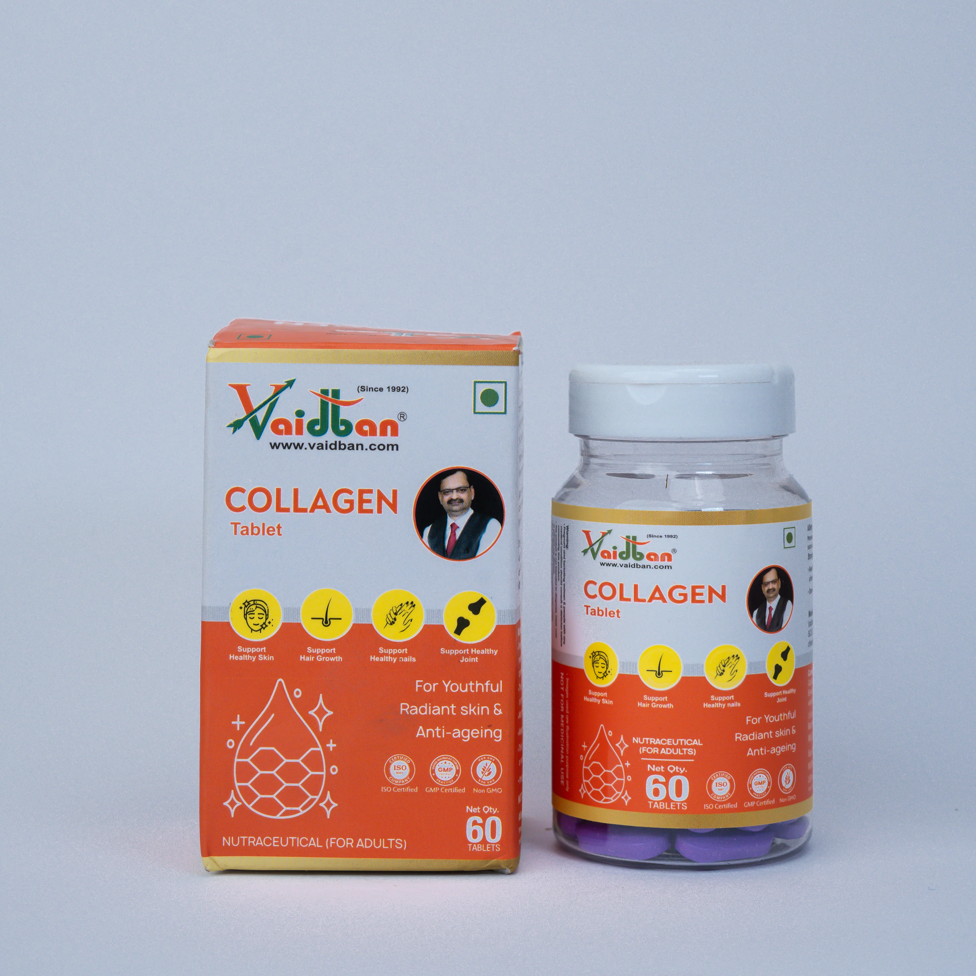 Vaidban Collagen Tablet - 60 Tablets | For Youthful Radiant Skin & Anti-Ageing - Image 5