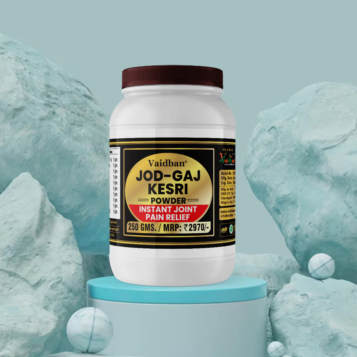 Vaidban Jod-Gaj Kesri Powder: Your Ayurvedic Companion for Joint Pain Relief - Image 7