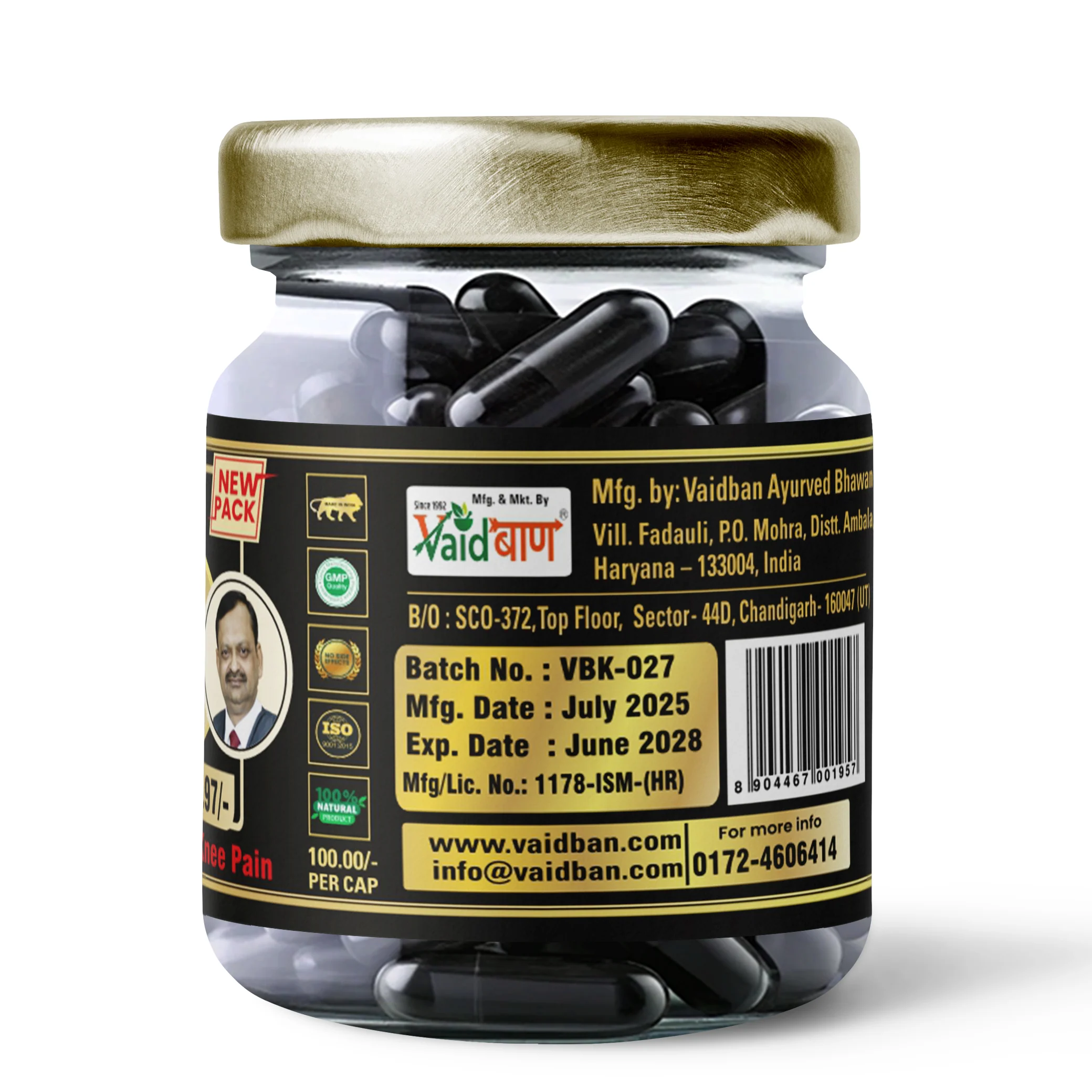Vaidban Kala Gond Capsule - Pain Relief Capsule | Knee Pain - Image 6