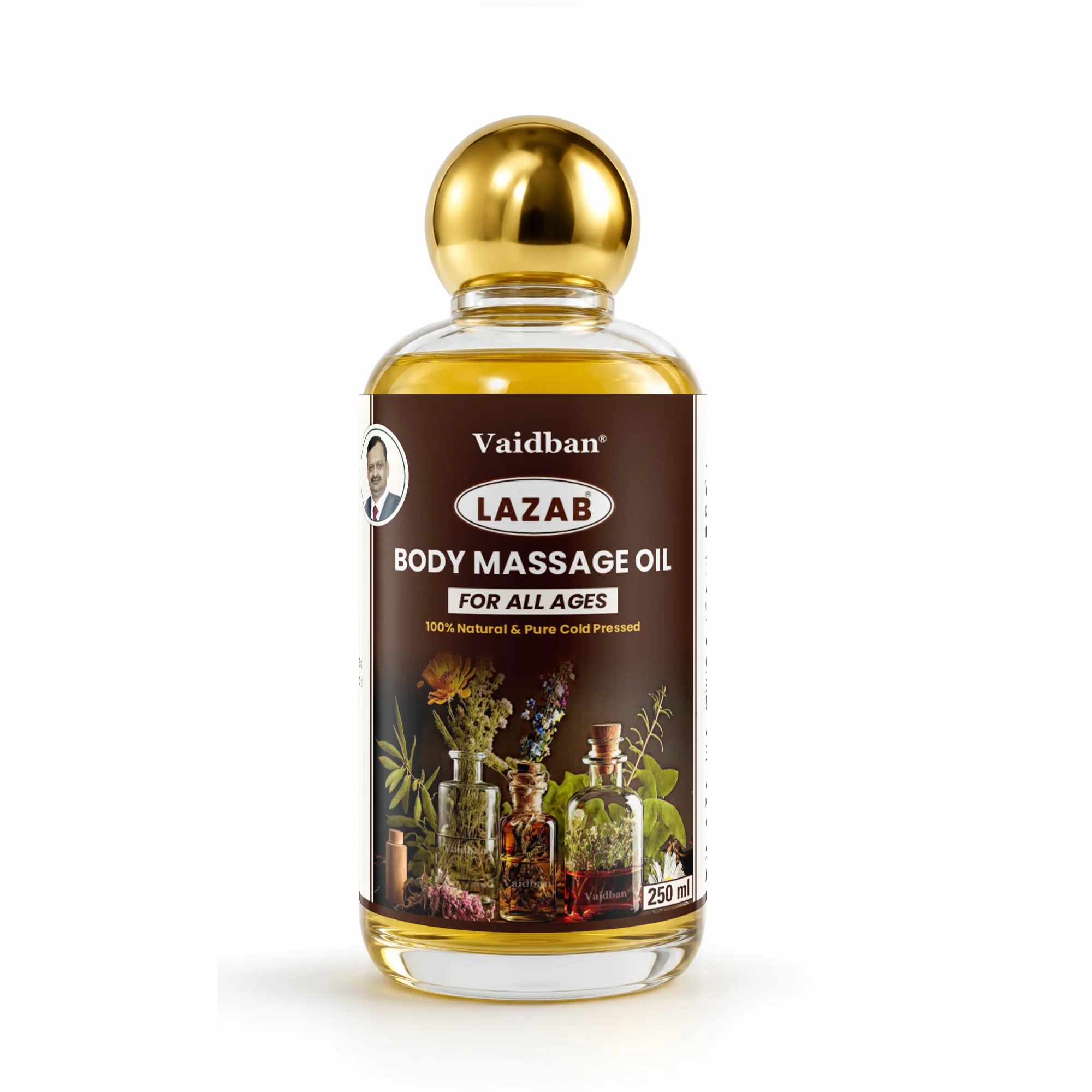 Vaidban Lazab Body Massage Oil 250ml - 100% Natural Cold Pressed Ayurvedic Oil for All Ages - Image 7