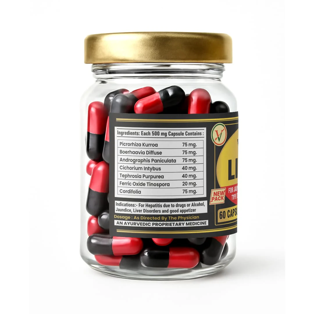 Vaidban LIV-XN Capsules - Advanced Liver Support Supplement for Fatty Liver, Natural Liver Health & Detox, Herbal Formula for Overall Liver Care - Image 3
