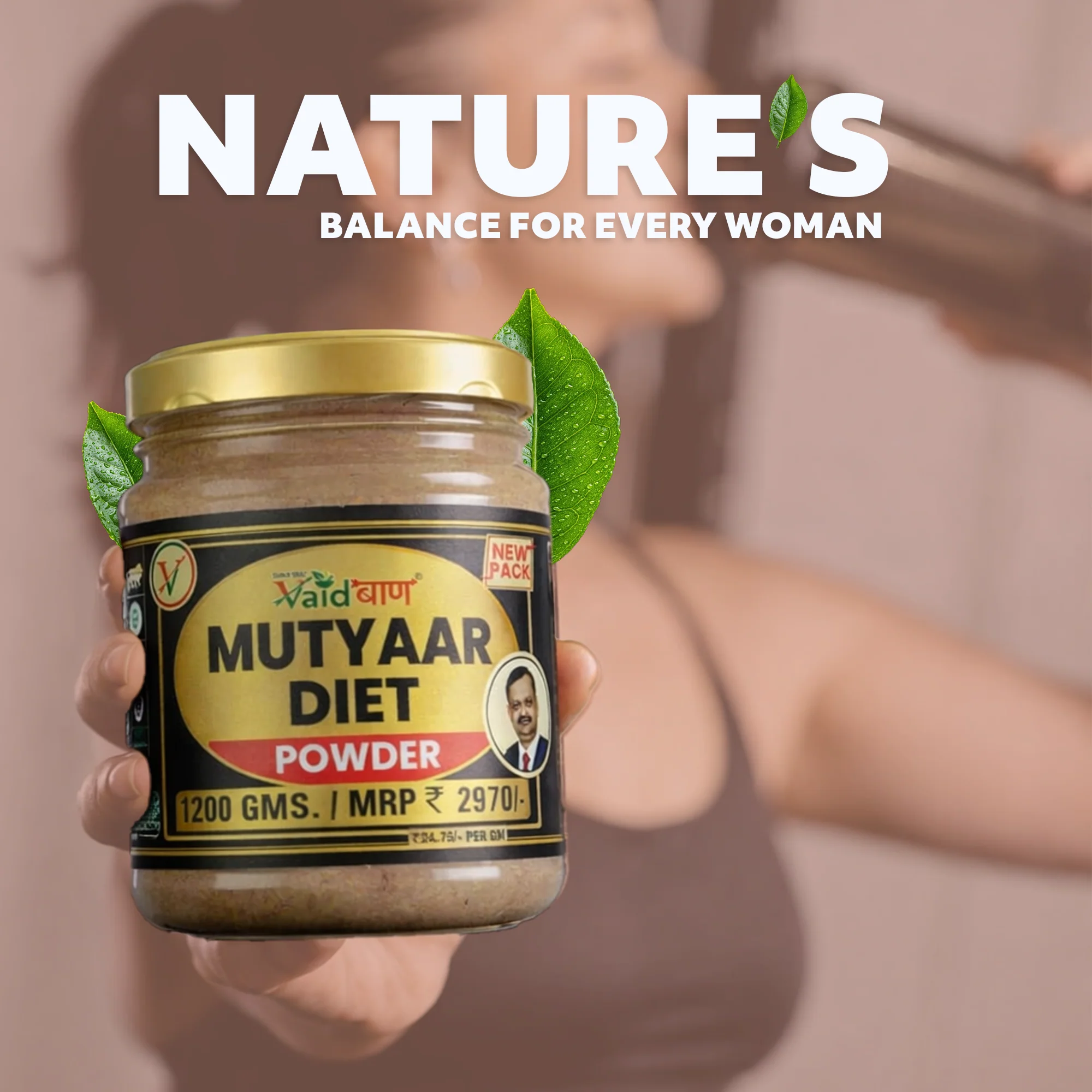 Vaidban Mutyaar Diet Powder - Specialized Herbal Blend for Women's Health and Wellness - Image 4