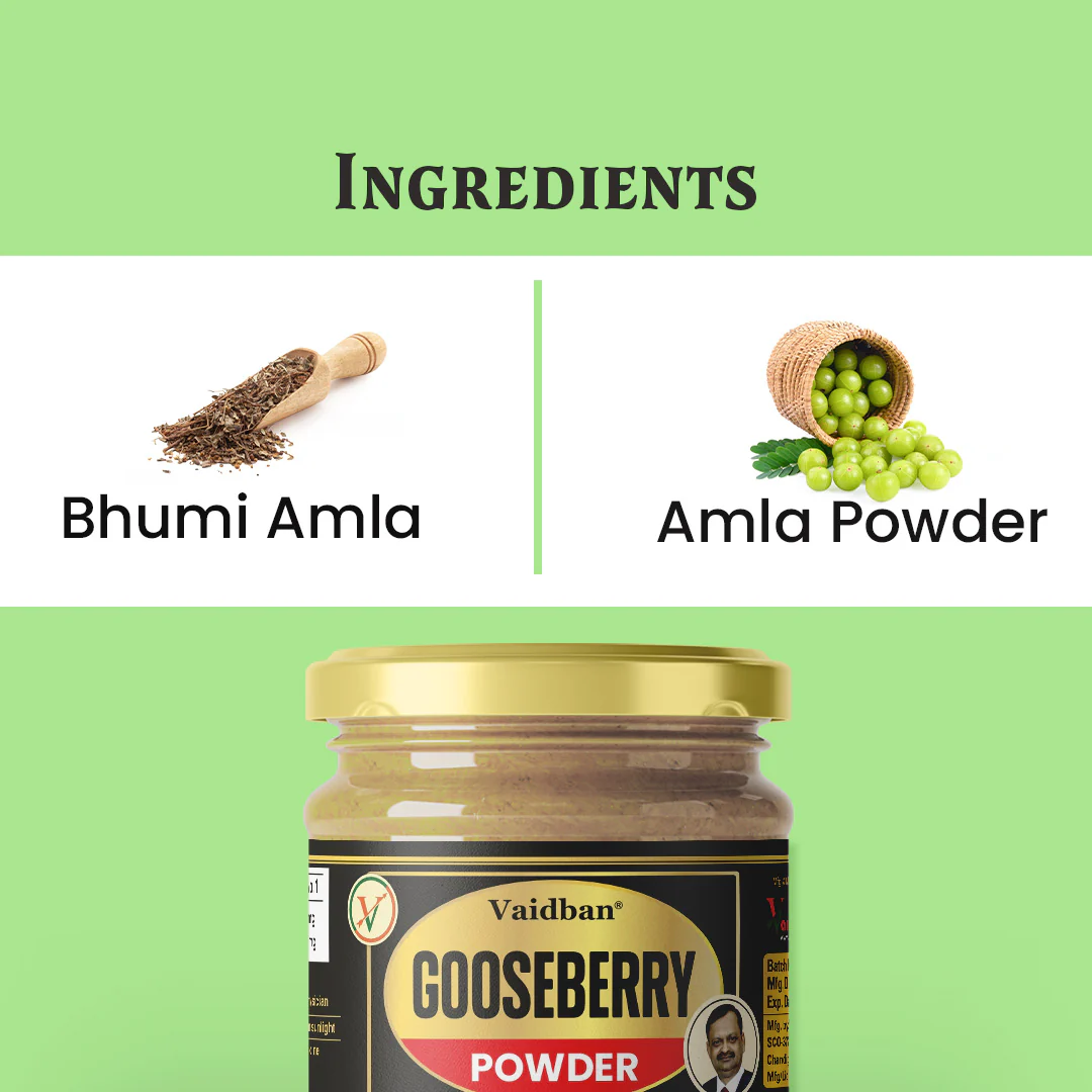 Vaidban Gooseberry Powder Online | 120g Antioxidant Rich Amla Supplement - Image 3