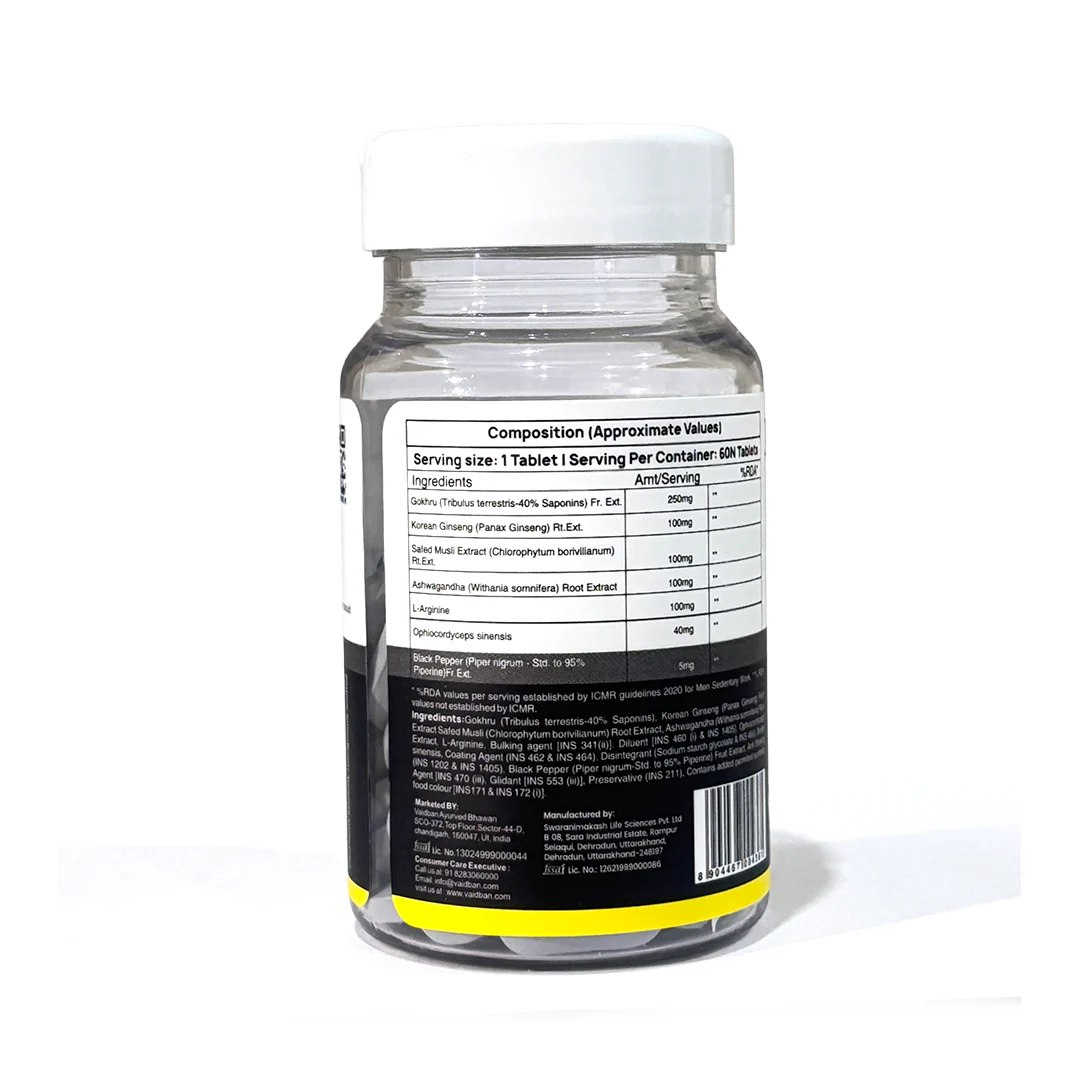 Vaidban Pro Testo Booster – Testosterone & Energy Support Supplement - Image 4