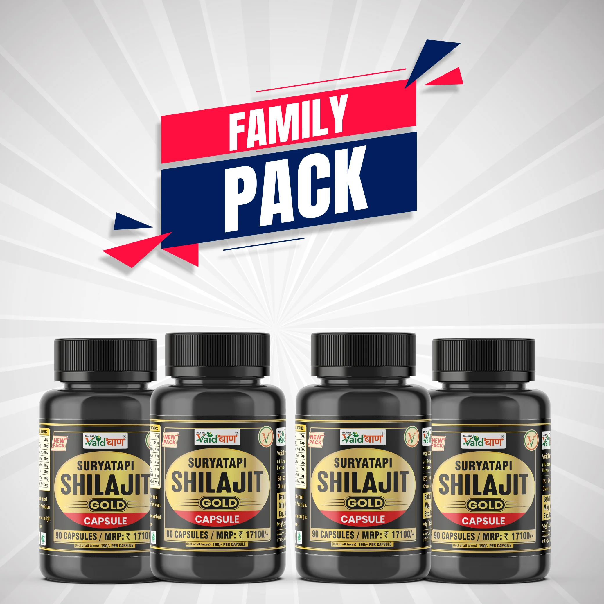 Vaidban Suryatapi Shilajit Gold - 100% Ayurvedic | for Strength, Stamina and Power - Image 4