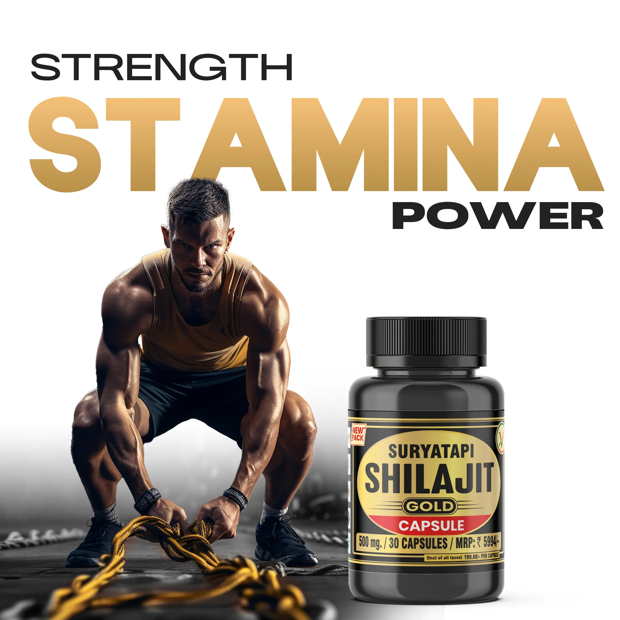 Vaidban Suryatapi Shilajit Gold - 100% Ayurvedic | for Strength, Stamina and Power - Image 5