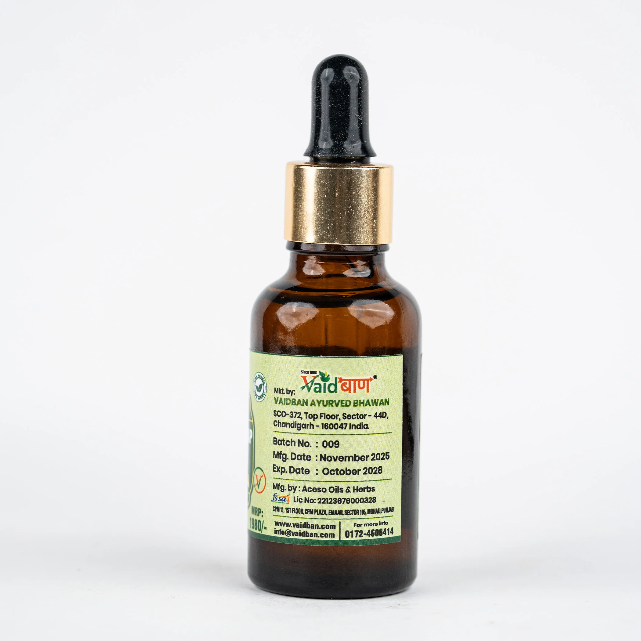Vaidban V-9 Hathi Chhap Hair Oil – Ayurvedic Oil for Alopecia & Hair Fall - Image 6