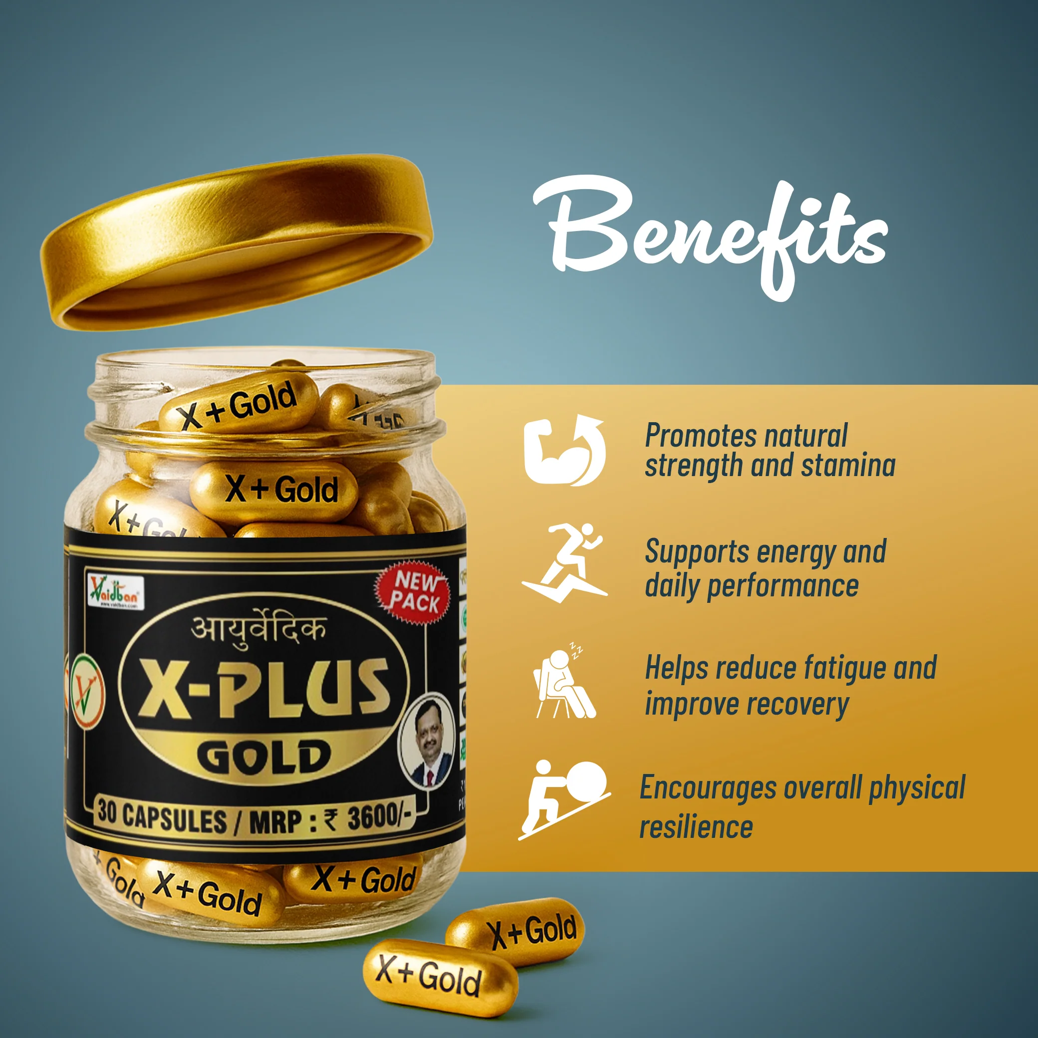 X Plus Gold Capsule – Premium Vitality & Performance Formula - Image 2