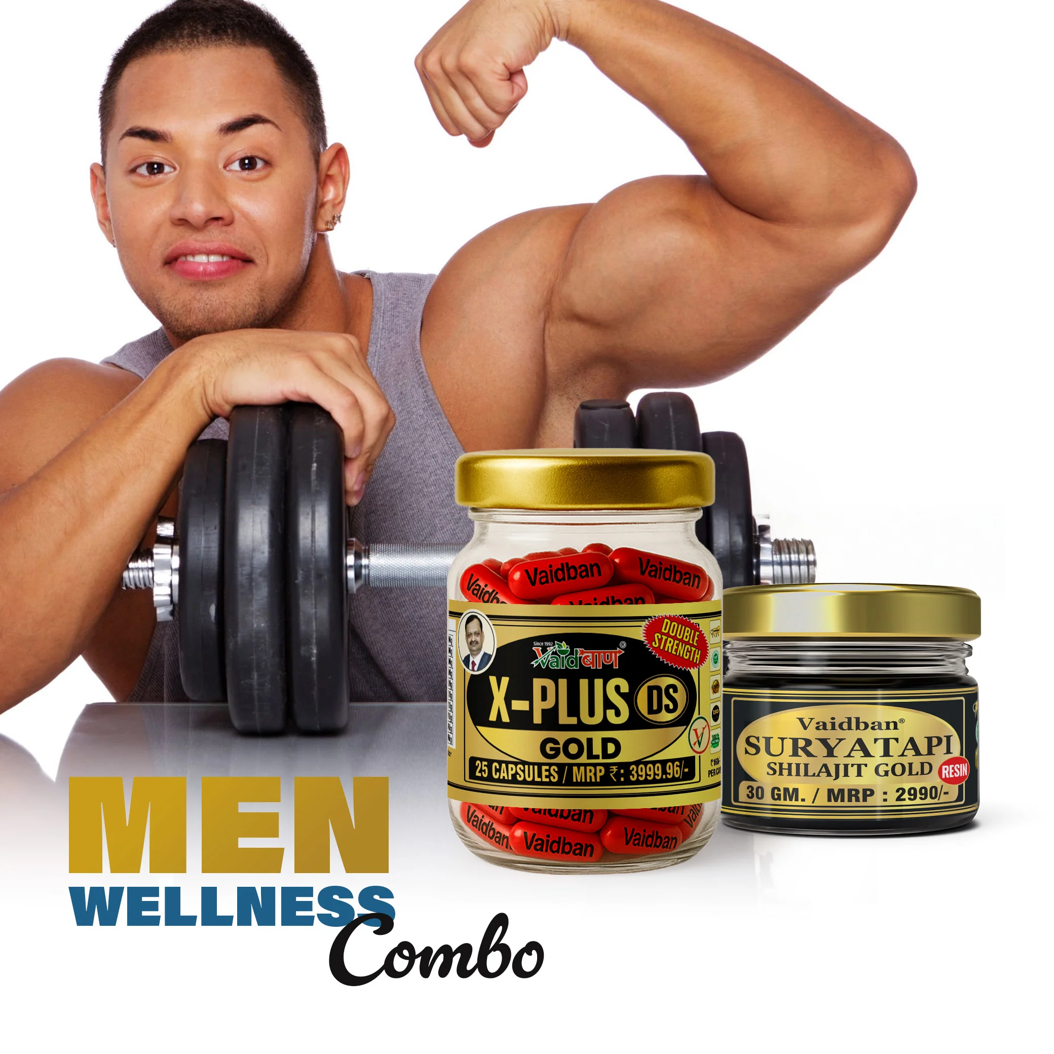 X - Plus Gold DS Capsule +  Suryatapi Shilajit Gold Resin - Men Wellness Combo - Image 2
