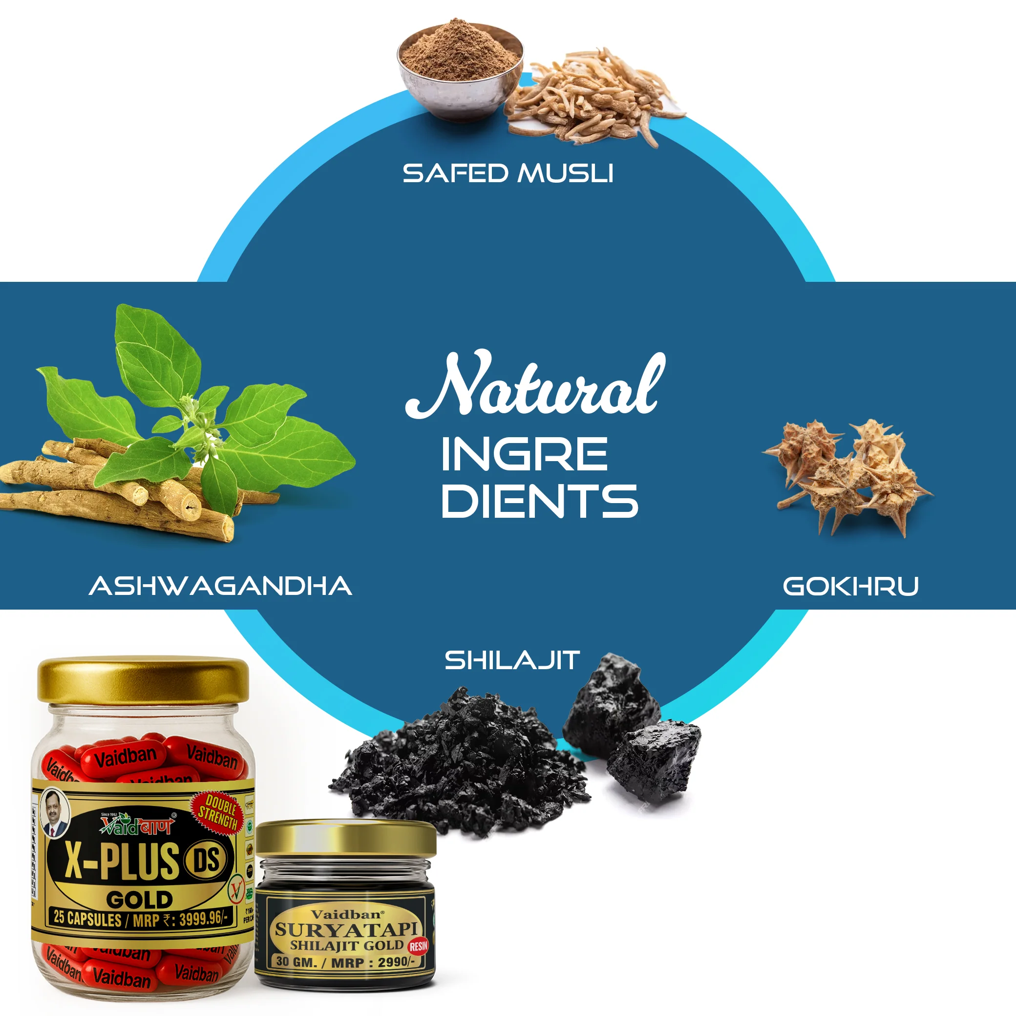 X - Plus Gold DS Capsule +  Suryatapi Shilajit Gold Resin - Men Wellness Combo - Image 4